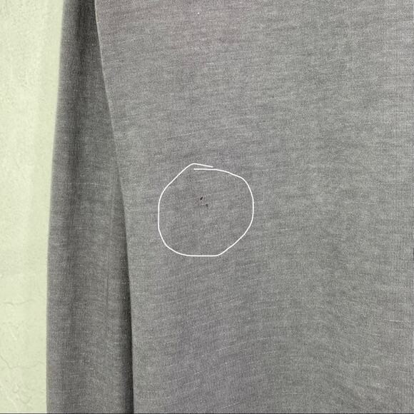 Athleta Eco Wash Size Zip Long Sleeve Thumbhole Sweatshirt Dress in Gray, Small - Picture 9 of 10